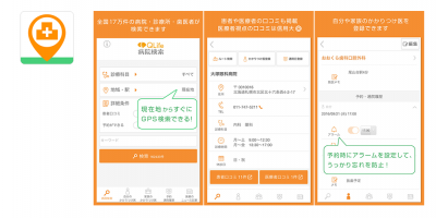 病院検索アプリ